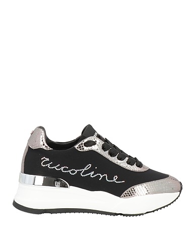 RUCOLINE Sneakers Black Soft Leather, Textile fibers