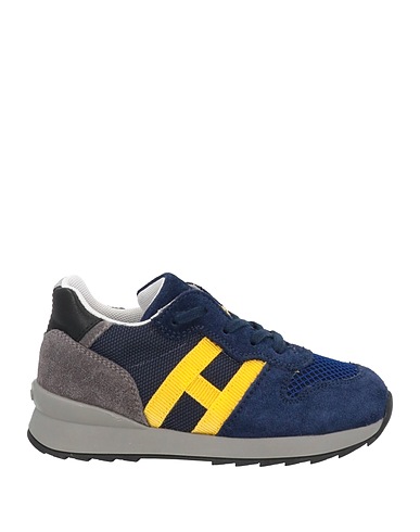 HOGAN Sneakers JUNIOR Navy blue Leather, Textile fibres