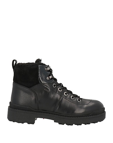 GEOX Stivaletti Nero Pelle, Fibre tessili