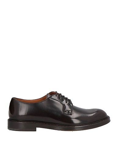 DOUCAL'S Laced shoes Dark brown Leather