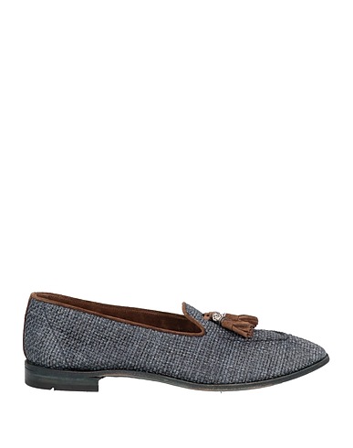 ELEVENTY Mocassino Blu notte Fibre tessili, Pelle