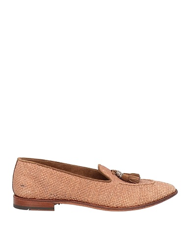 ELEVENTY Loafers Camel Textile fibers, Leather