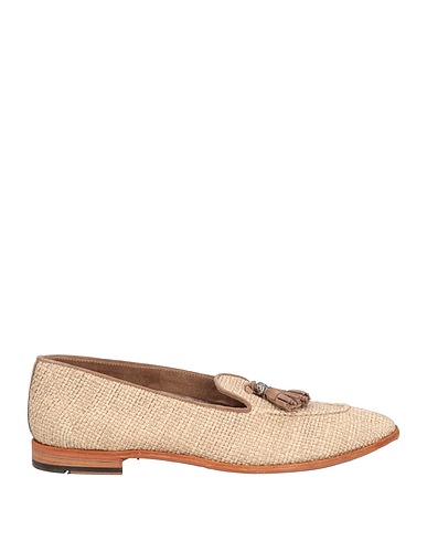 ELEVENTY Loafers Sand Textile fibers, Leather