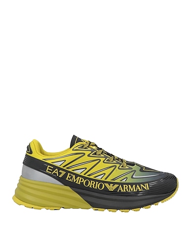 EA7 Sneakers Mustard Polyester, Thermoplastic polyurethane