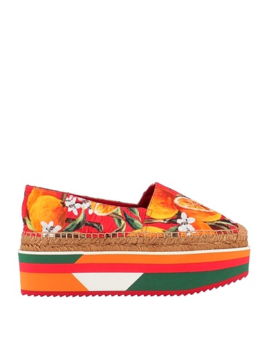 DOLCE&GABBANA Espadrilles Red 56% Viscose, 44% Cotton