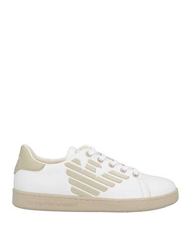 EA7 Sneakers Bianco Cuoio rigenerato, Gomma