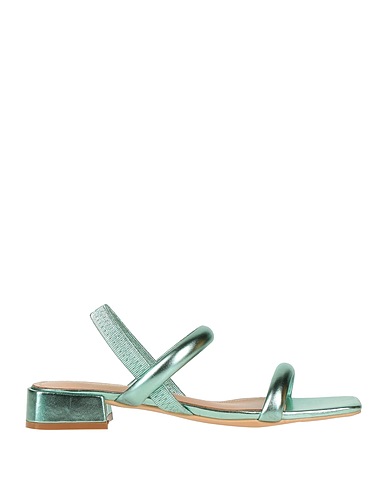FRANCESCO MILANO Sandals Sage green Soft Leather