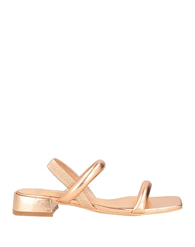 FRANCESCO MILANO Sandals Rose gold Soft Leather