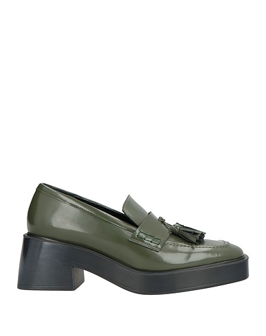 LORENZO MARI Loafers Dark green Textile fibres