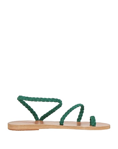 ANCIENT GREEK SANDALS Flip flops Green Leather