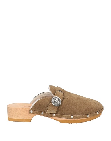 KATE CATE® Mules und Clogs Khaki Leder
