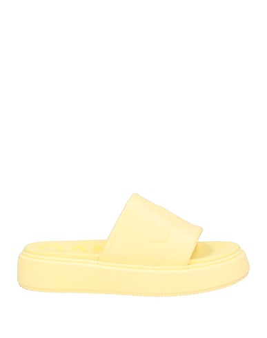 GANNI Sandals Pastel yellow Soft Leather