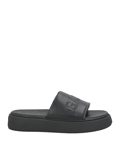 GANNI Sandals Black Soft Leather