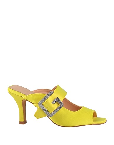 GAëLLE Paris Sandals Yellow Textile fibres