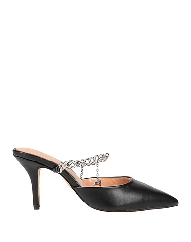 GAëLLE Paris Mules and clogs Black Textile fibers