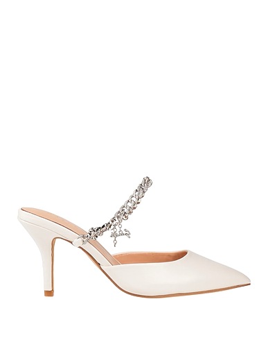 GAëLLE Paris Mules and clogs White Textile fibers