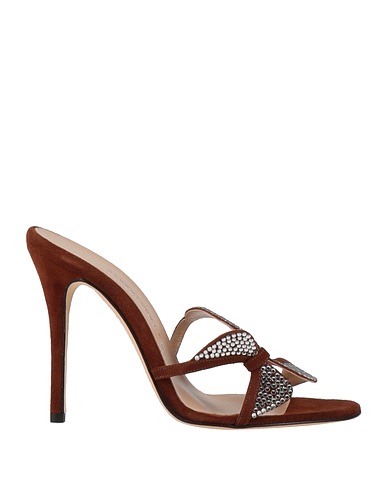 ALESSANDRA RICH Sandals Brown Leather