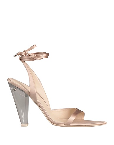 3JUIN Sandals Beige Textile fibres