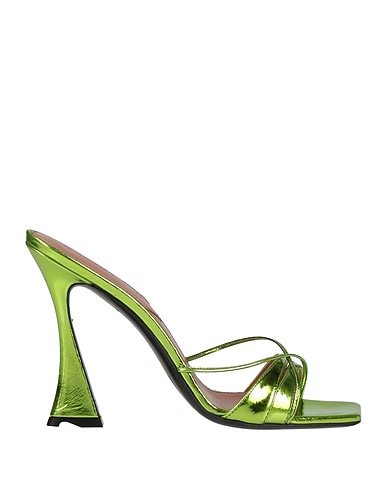 D'ACCORI Sandali Verde lime Pelle