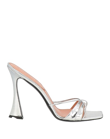 D'ACCORI Sandals Silver Leather