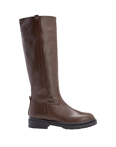 8 by YOOX Boots LEATHER HIGH BOOTS HARNESS DETAIL
 Brown 100% Calfskin