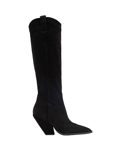 8 by YOOX Stivali SPLIT LEATHER WESTERN HIGH BOOTS
 Nero 100% Pelle di vitello