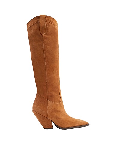 8 by YOOX Stivali SPLIT LEATHER WESTERN HIGH BOOTS
 Cammello 100% Pelle di vitello