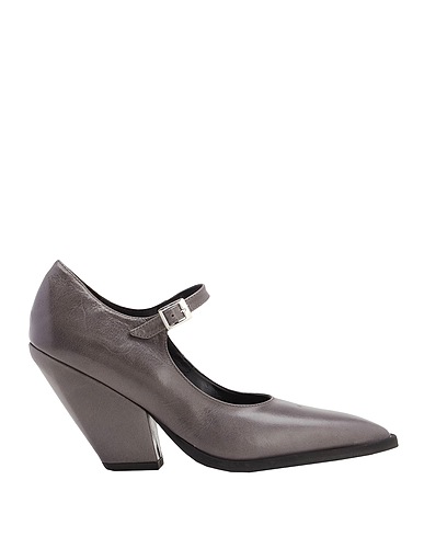 8 by YOOX Pump LEATHER WESTERN MARY JANE PUMPS
 Taupe 100% Calfskin