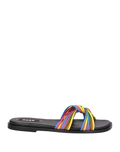 MSGM Sandals Black Soft Leather