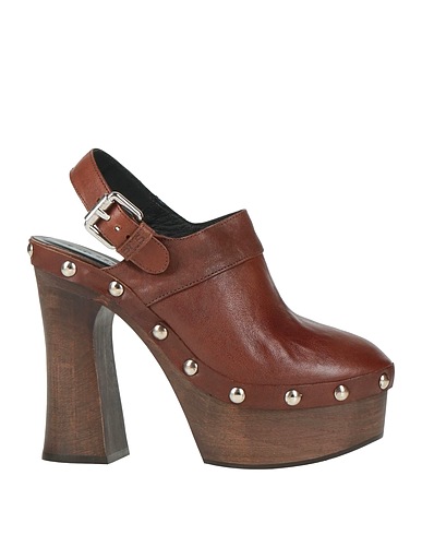 PHILOSOPHY di LORENZO SERAFINI Mules and clogs Brown Soft Leather