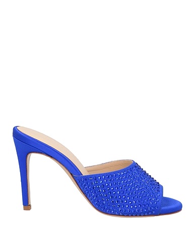 P.A.R.O.S.H. Sandals Bright blue 72% Viscose, 18% Silk, 10% Other Fibres