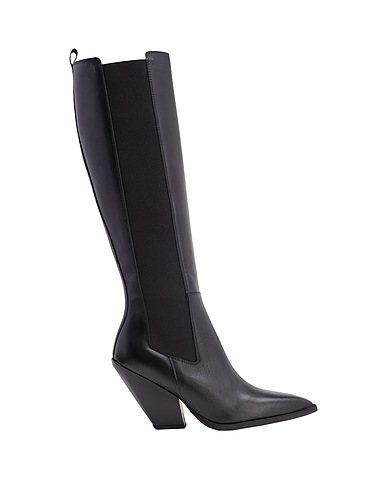 8 by YOOX Boots LEATHER WESTERN HIGH CHELSEA BOOTS
 Black 100% Calfskin