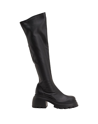 8 by YOOX Boots STRETCH SOCK CHUNKY BOOTS
 Black 100% Polyurethane
