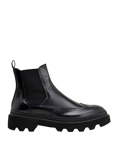 8 by YOOX Ankle boot POLISHED LEATHER CHELSEA BOOTS
 Black 100% Calfskin