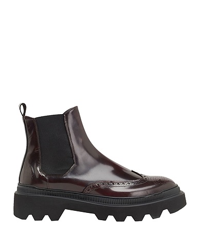 8 by YOOX Ankle boot POLISHED LEATHER CHELSEA BOOTS
 Burgundy 100% Calfskin
