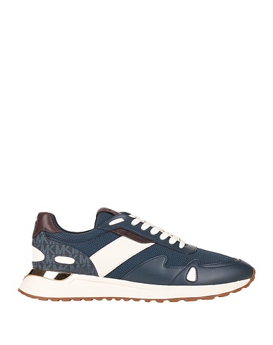 MICHAEL KORS MENS Sneakers Navy blue 100% Bovine leather, Textile fibres