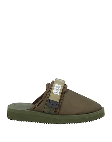 SUICOKE Mules and clogs Military green Textile fibers