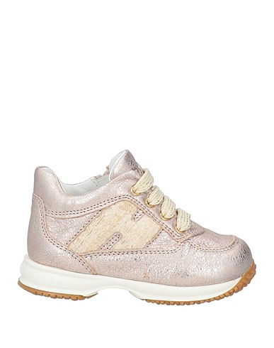 HOGAN Sneakers JUNIOR Platinum Leather, Textile fibers