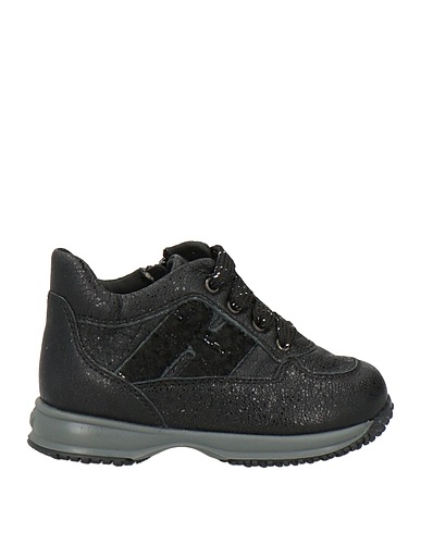 HOGAN Sneakers JUNIOR Black Leather, Textile fibres