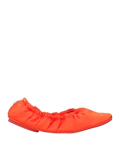 JIMMY CHOO Ballerine Arancione Pelle, Fibre tessili