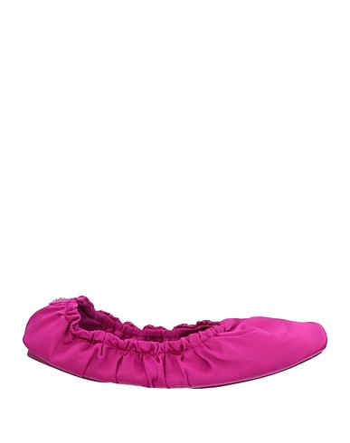 JIMMY CHOO Ballet flats Mauve Soft Leather, Textile fibers