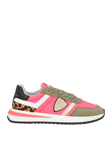 PHILIPPE MODEL Sneakers Coral Leather, Textile fibres