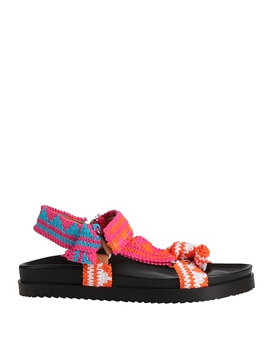 TAMIKA COUTURE Sandals Orange Textile fibres