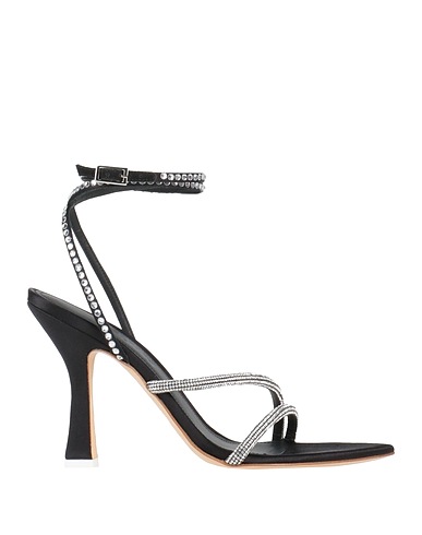 3JUIN Sandals Black Textile fibers