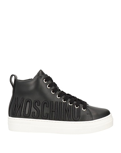 MOSCHINO TEEN Sneakers Black Soft Leather