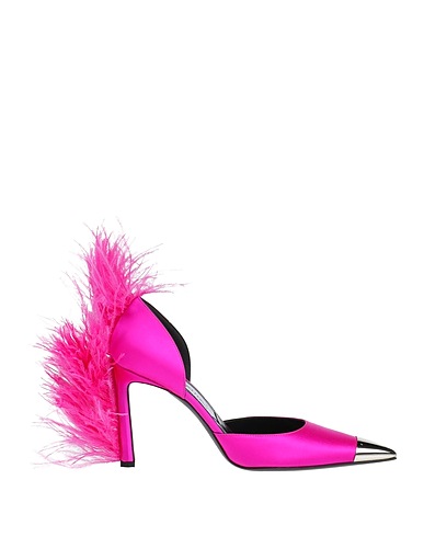 AREA x SERGIO ROSSI Décolleté Fucsia Cuoio, Fibre tessili