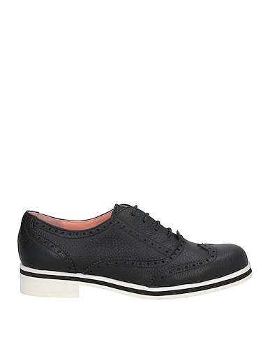 STUDIO POLLINI Laced shoes Black Soft Leather