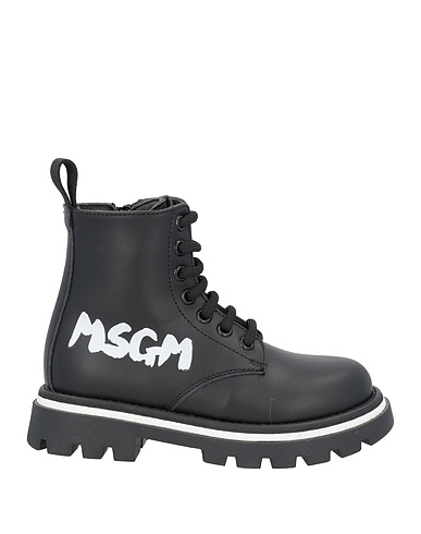 MSGM Stivaletti Nero Pelle
