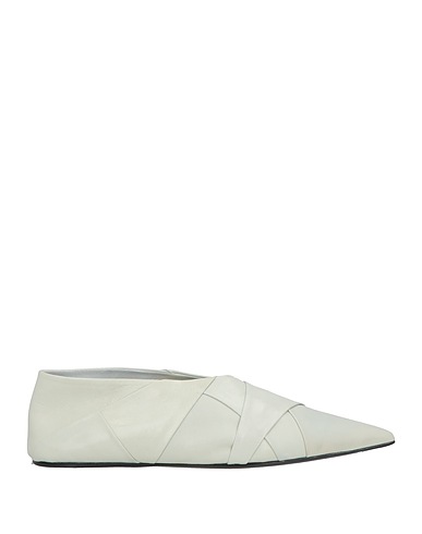 JIL SANDER Ballet flats Light grey Soft Leather