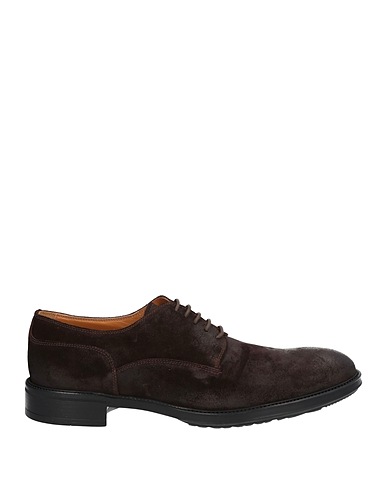 DOUCAL'S Laced shoes Dark brown Soft Leather